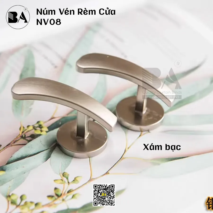 Núm Vén Rèm NV08 Hợp Kim Nhôm Bền Bỉ | Phụ Kiện Rèm Cao Cấp-3